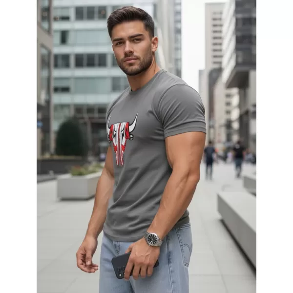  Мъжка тениска DSTREET RX4931 ТЪМНО СИВО 