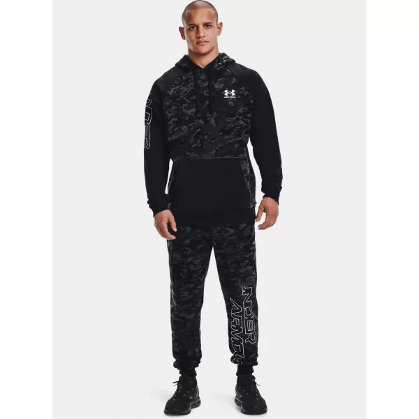  Мъжки спортен панталон UNDER ARMOUR RIVAL FLC CAMO SCRIPT JGR 1366313-001 ЧЕРЕН 