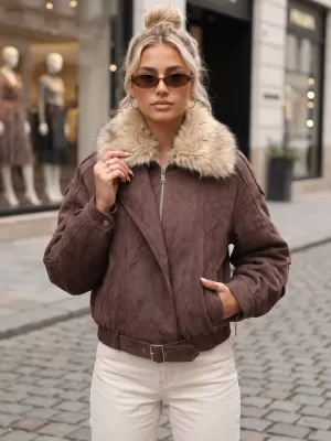 Дамско яке DSTREET TY5701 КАФЯВО