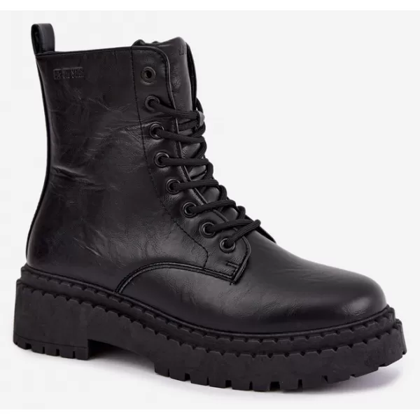  Дамски боти до глезена BIG STAR SHOES UU274816 ЧЕРЕН 