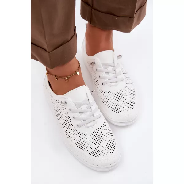  Дамски кецове S.BARSKI LR61-7083 БЯЛО 