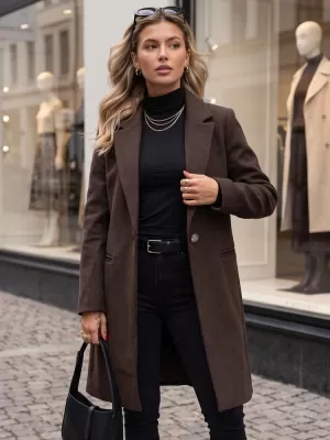 Дамско палто DSTREET NY0795 КАФЯВО