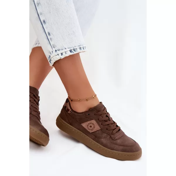  Дамски кецове BIG STAR SHOES UU274017 КАФЯВО/БЕЖОВО 