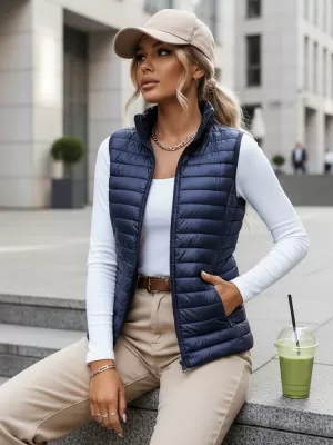 Дамски елек DSTREET TY3962 ТЪМНО СИНЬО