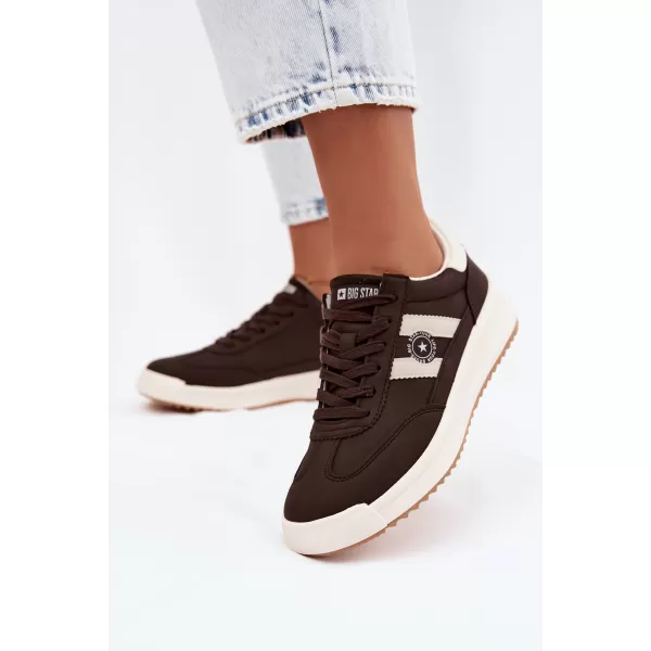  Дамски кецове BIG STAR SHOES UU274024 КАФЯВО/БЕЖОВО 