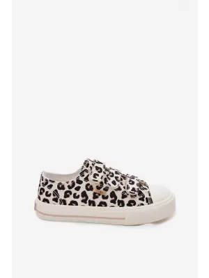 Детски кецове BIG STAR SHOES TT374171 ЧЕРНО/БЕЖОВО