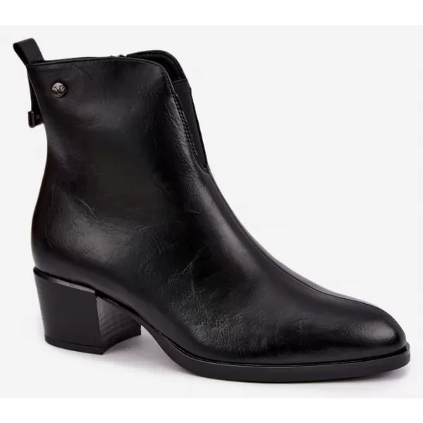  Дамски боти до глезена VINCEZA 58654 ЧЕРЕН 