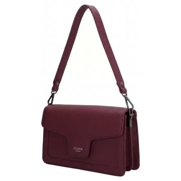 Дамска чанта CHARM LONDON Monaco W01440 Bordeaux red ЧЕРВЕНО БОРДО 