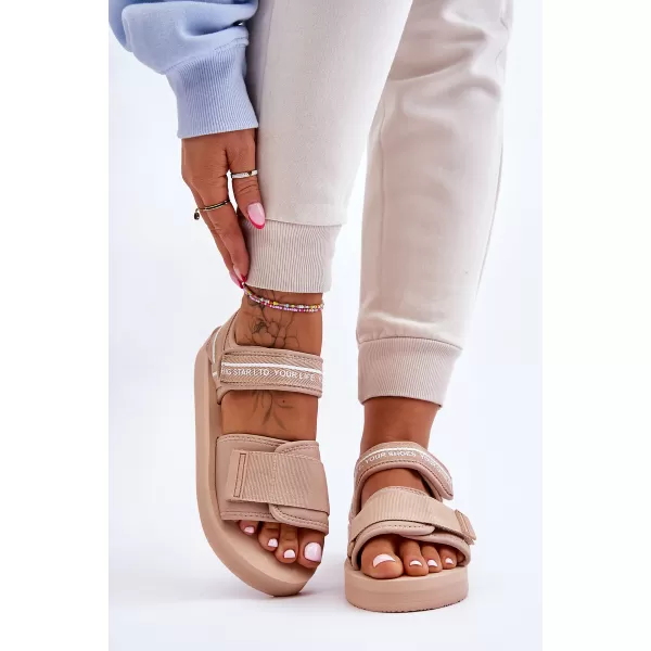  Дамски сандали BIG STAR SHOES LL274787 БЕЖОВО 