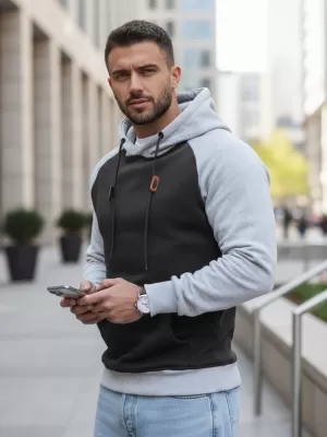Мъжки суичър DSTREET BX5935 ЧЕРЕН