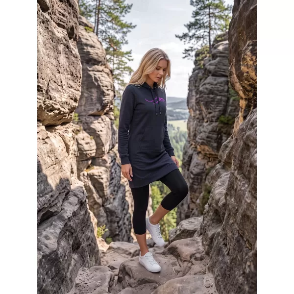  Дамски удължен суичър ALTISPORT ALW001419 МОРСКО СИНЬО 