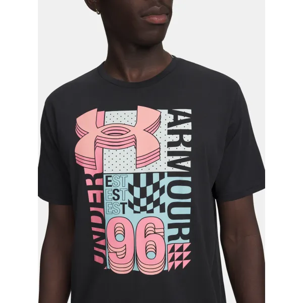  Мъжка тениска UNDER ARMOUR M LOGO COLLAGE SS 6009244-001 ЧЕРЕН 