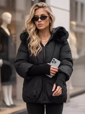 Дамско яке DSTREET TY5995 ЧЕРЕН