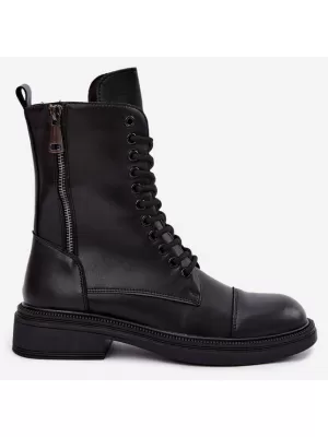 Дамски боти до глезена VINCEZA 86443 ЧЕРЕН