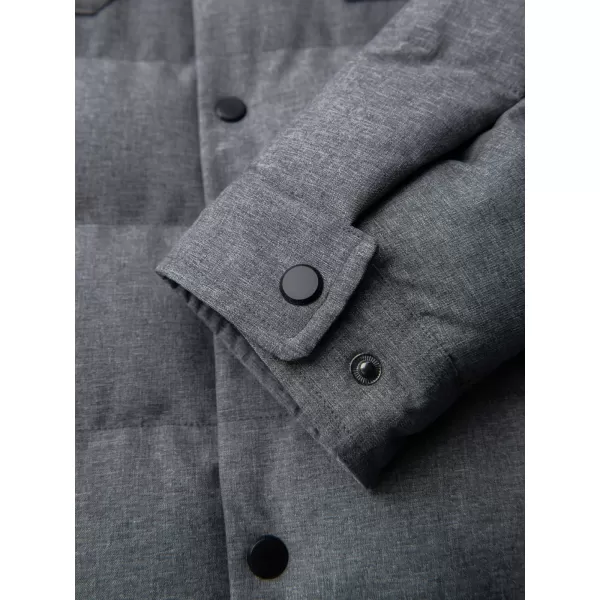  Мъжко ватирано яке OMBRE OM-JALP-0256 СИВ МЕЛАНЖ 
