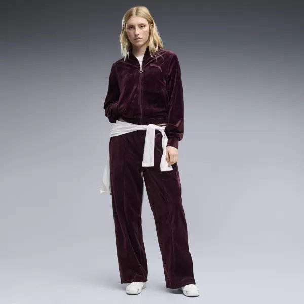  Дамско яке PUMA ESS ELEVATED VELOUR TRACKJACKET 69402124 РУБИН НОАР 