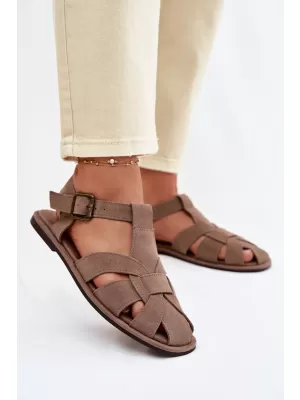 Дамски сандали BIG STAR SHOES TT274250 БЕЖОВО