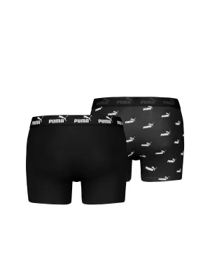 Мъжки боксерки PUMA ELEMENTS MEN LOGO PRINT BOXERS 2P 93875405 ЧЕРЕН