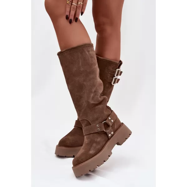  Дамски боти BIG STAR SHOES OO274A182 БЕЖОВО 