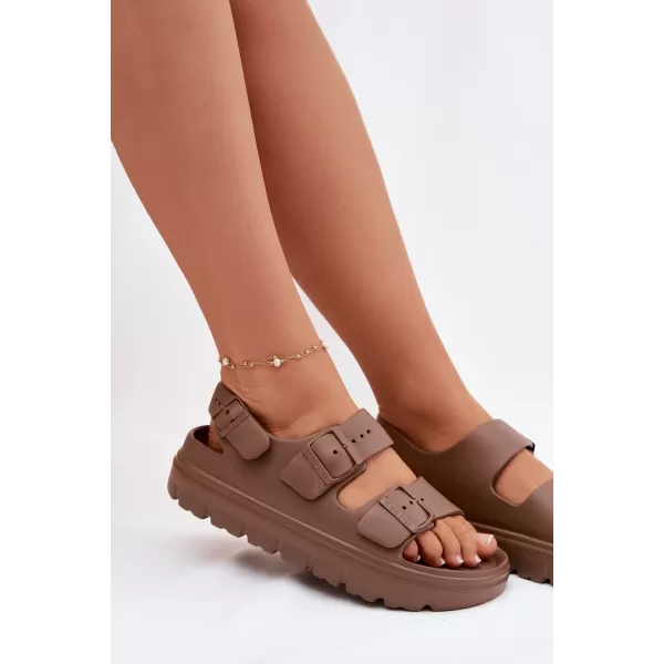  Дамски сандали BIG STAR SHOES TT274A035 КАФЯВО/БЕЖОВО 