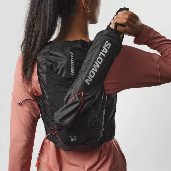  Дамска раница SALOMON ACTIVE SKIN 12 LC2178600 ЧЕРЕН/МЕТАЛ 