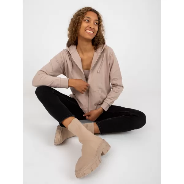  Дамски суичър BASIC FEEL GOOD B-002.65 ТЪМНО БЕЖОВО 