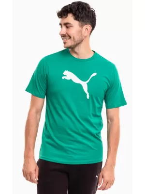 Мъжка тениска PUMA TEAMRISE LOGO JERSEY COTTON 658705-05 SPORT GREEN/ СПОРТНО ЗЕЛЕНО/ПУМА БЯЛО