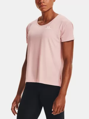 Дамска тениска UNDER ARMOUR UA RUSH ENERGY CORE SS 1365683-685 РОЗОВО
