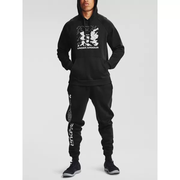  Мъжки суичър UNDER ARMOUR RIVAL FLEECE BOX LOGO HD 1357095-001 ЧЕРЕН 