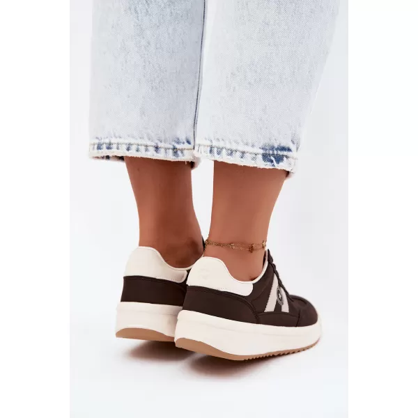  Дамски кецове BIG STAR SHOES UU274024 КАФЯВО/БЕЖОВО 