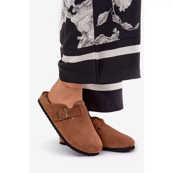  Дамски чехли BIG STAR SHOES RR274A387 КАФЯВО/БЕЖОВО 