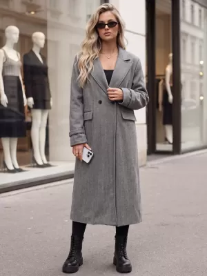 Дамско палто DSTREET 1 NY0839 ТЪМНО СИВО