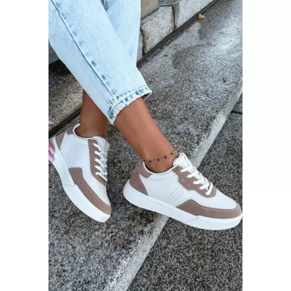  Дамски кецове BIG STAR SHOES UU274275 БЯЛО/БЕЖОВО 