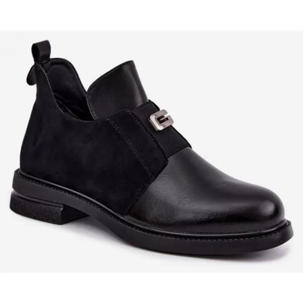  Дамски боти до глезена VINCEZA 58679 ЧЕРЕН 