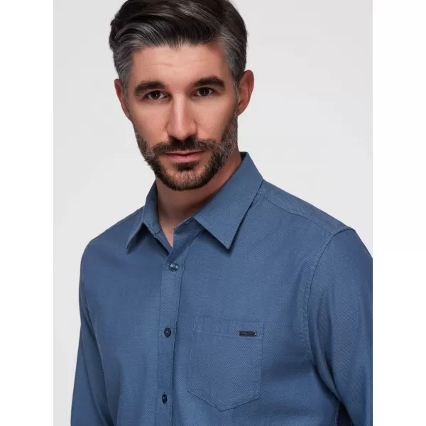  Мъжка риза OMBRE K695 ДЕНИМ 