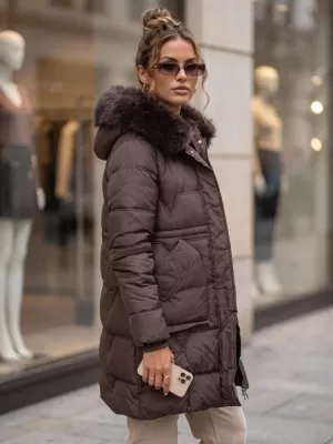 Дамско яке DSTREET TY5822 КАФЯВО