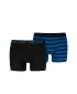 Мъжки боксерки PUMA ELEMENTS MEN STRIPED BOXERS 2P 93884203 ЧЕРНО/СИНЬО