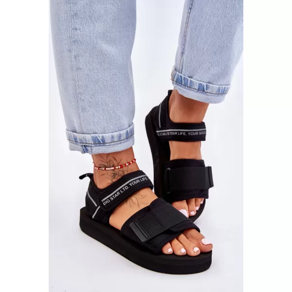  Дамски сандали BIG STAR SHOES LL274784 ЧЕРЕН 