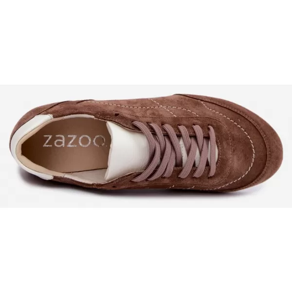  Дамски кецове ZAZOO N1414/772/1098 КАФЯВО/БЕЖОВО 