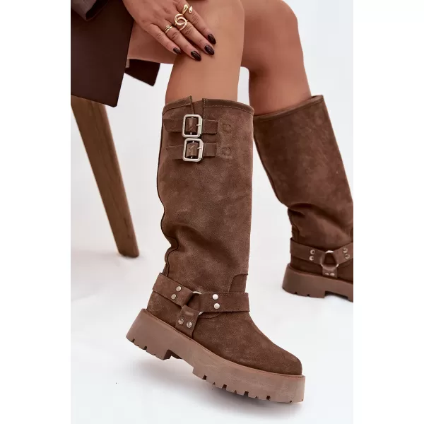  Дамски боти BIG STAR SHOES OO274A182 БЕЖОВО 