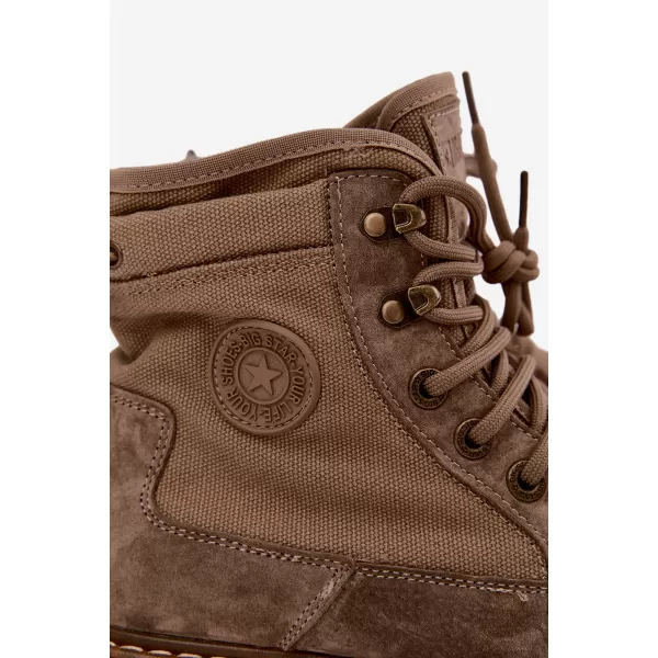  Мъжки боти до глезена BIG STAR SHOES UU174253 БЕЖОВО 