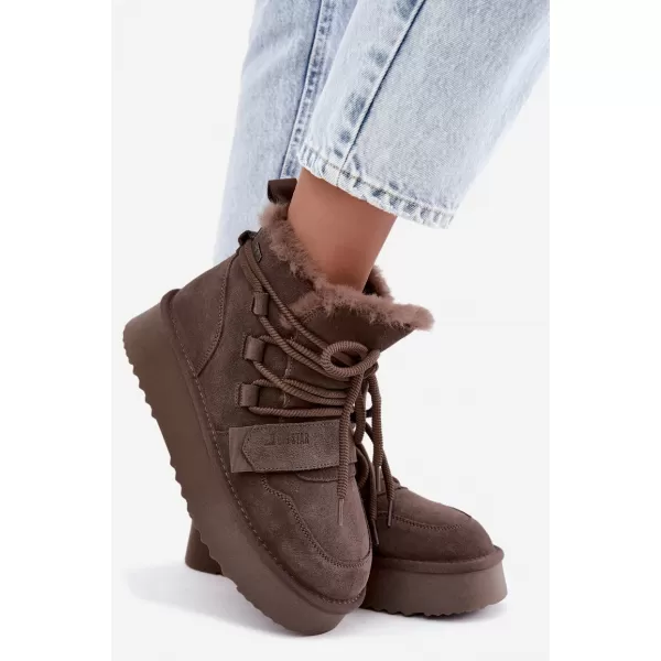  Дамски обувки BIG STAR SHOES UU274315 КАФЯВИ/БЕЖОВИ СЕНКИ 