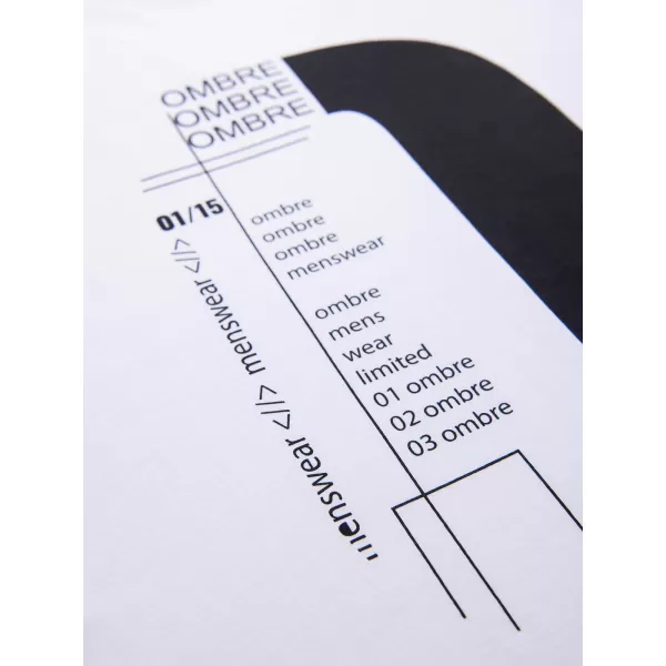  Мъжка тениска OMBRE OM-TSPT-0299 БЯЛО 