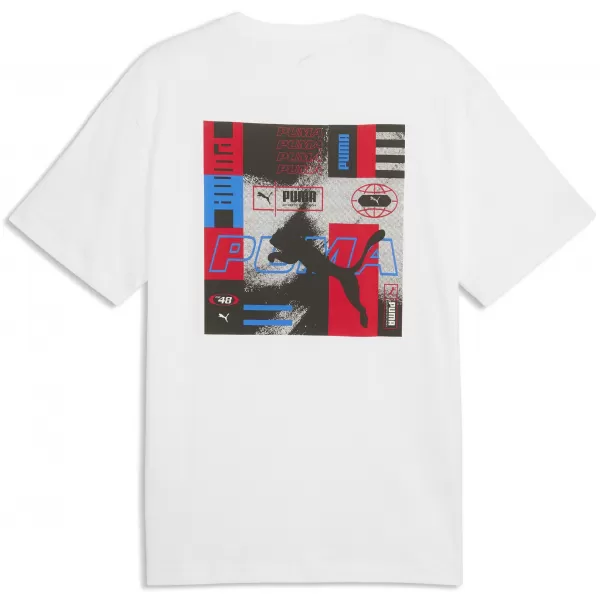  Мъжка тениска PUMA GRAPHICS RELAXED STACKED TEE 69436802 БЯЛА ПУМА 