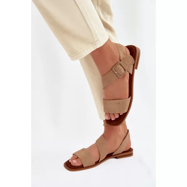  Дамски сандали BIG STAR SHOES TT274491 БЕЖОВО 