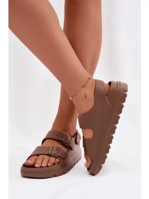 Дамски сандали BIG STAR SHOES TT274A035 КАФЯВО/БЕЖОВО