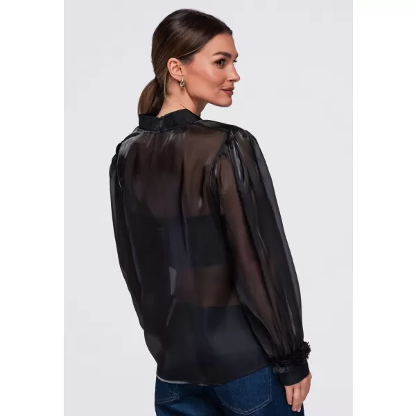  Дамска блуза OMBRE OW-TS-E0086 ЧЕРЕН 