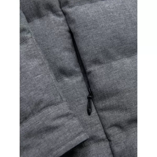  Мъжко ватирано яке OMBRE OM-JALP-0256 СИВ МЕЛАНЖ 