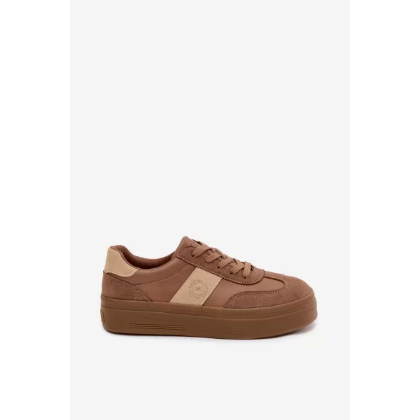  Дамски кецове BIG STAR SHOES UU274015 КАФЯВО/БЕЖОВО 
