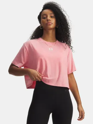Дамска тениска UNDER ARMOUR UA RIVAL BOXY TEE WASH 6011065-600 РОЗОВО